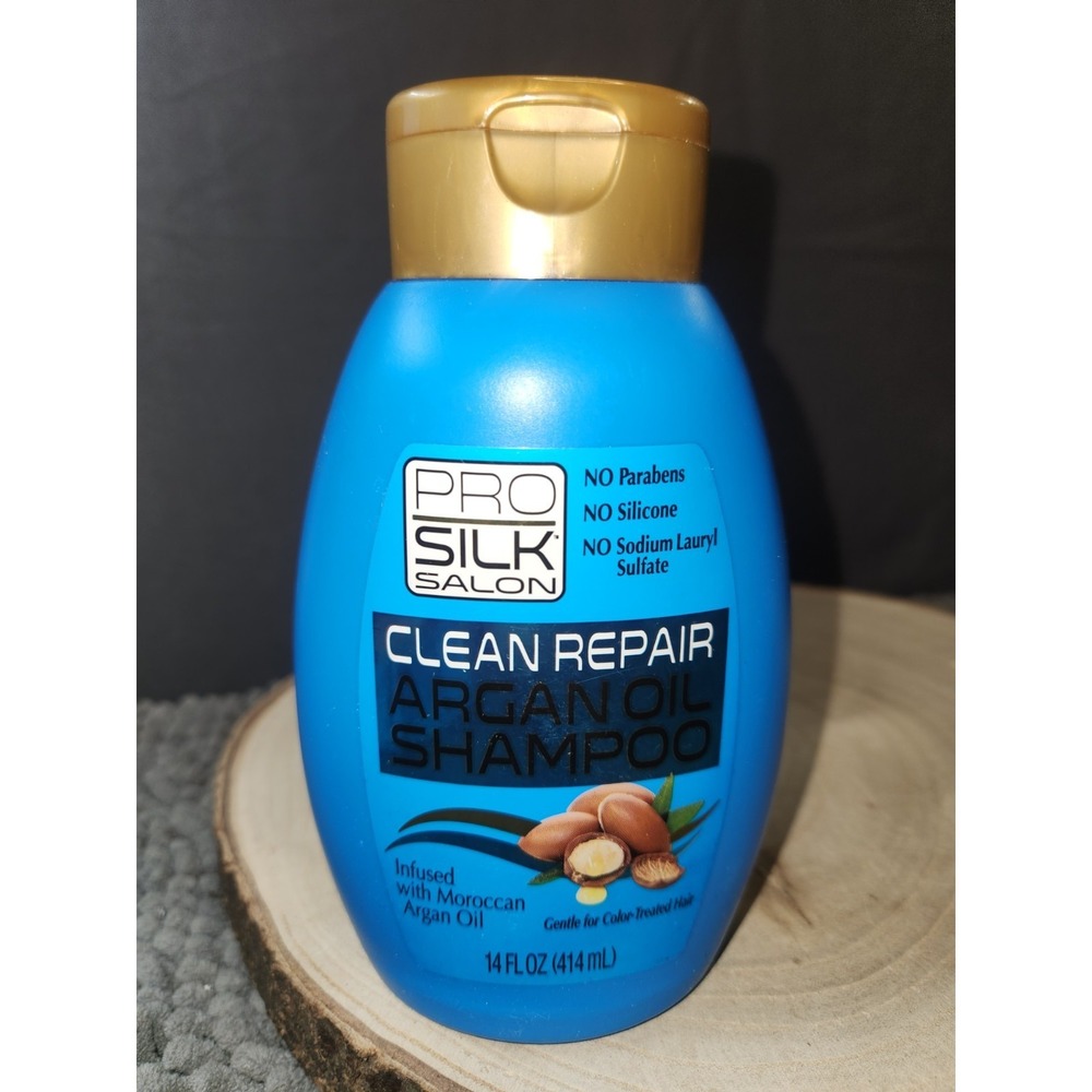 Pro Silk Salon Argan Oil Shampoo Clean & Repair With Moroccan 14 Oz~NEW